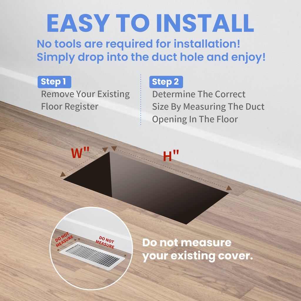 4x10 Inches 2 Pack Heavy Duty Walkable Floor Register Easy Adjust Air Supply Lever Floor Vents - Seattle Design - Vent Cover for Home Floor - Oil Rubbed Bronze