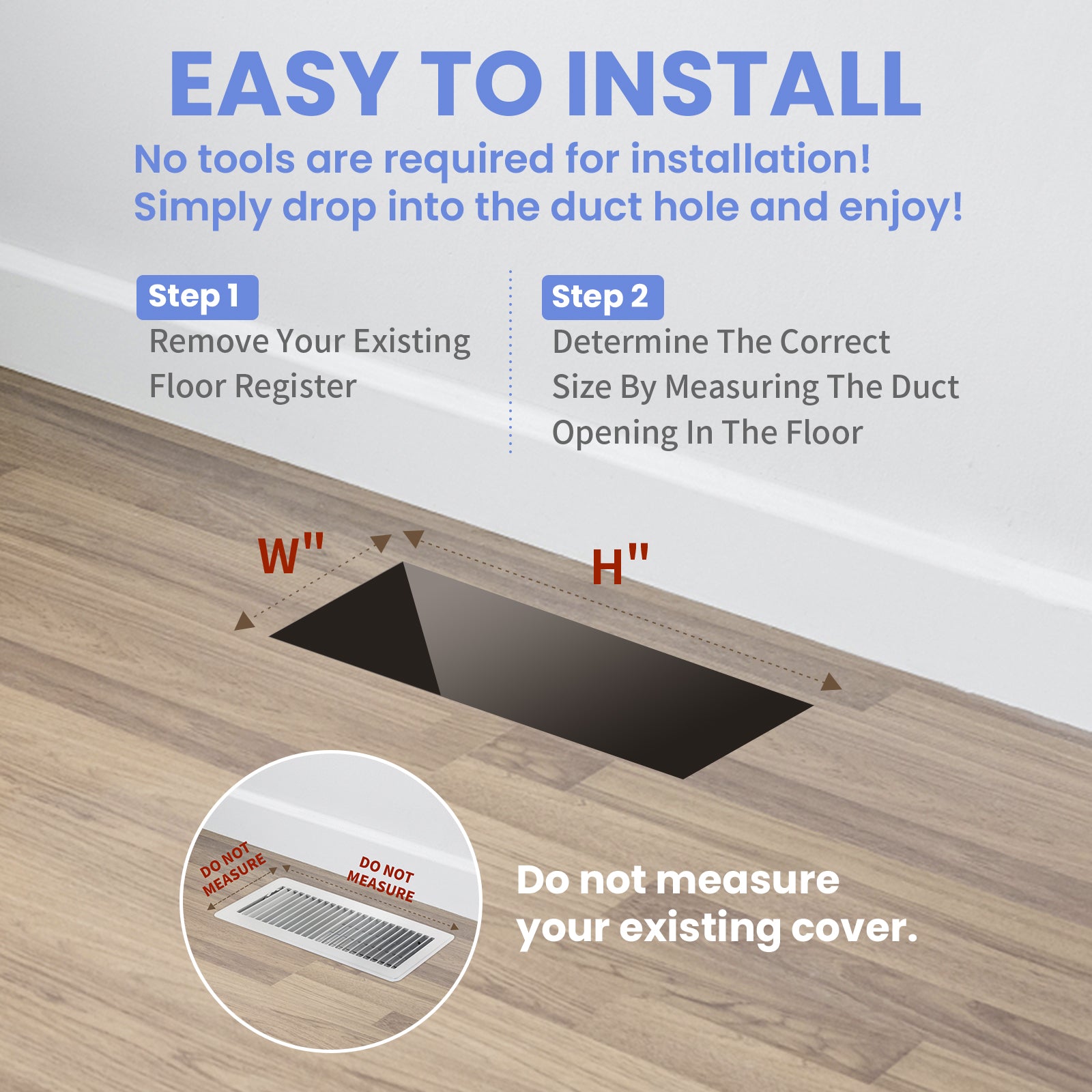 4x10 Inches Heavy Duty Walkable Floor Register - Easy Adjust Air Supply Lever Decorative Floor Vent Covers - Boston Design Vent Covers for Home - Matte Black