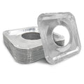 Aluminum Gas Stove Burner Covers -Thicker Foil Square Burner Liners - Disposable Gas Range Protectors, 100 Pack（Outer diameter: 8.5 x 8.5 inch）
