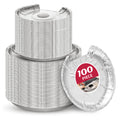 Round Electric Stove Burner Covers - Thicker Aluminum Foil Burner Liners - Disposable Stove Top Protector, 100 Pack (50 * 6 Inch and 50 * 8 Inch)