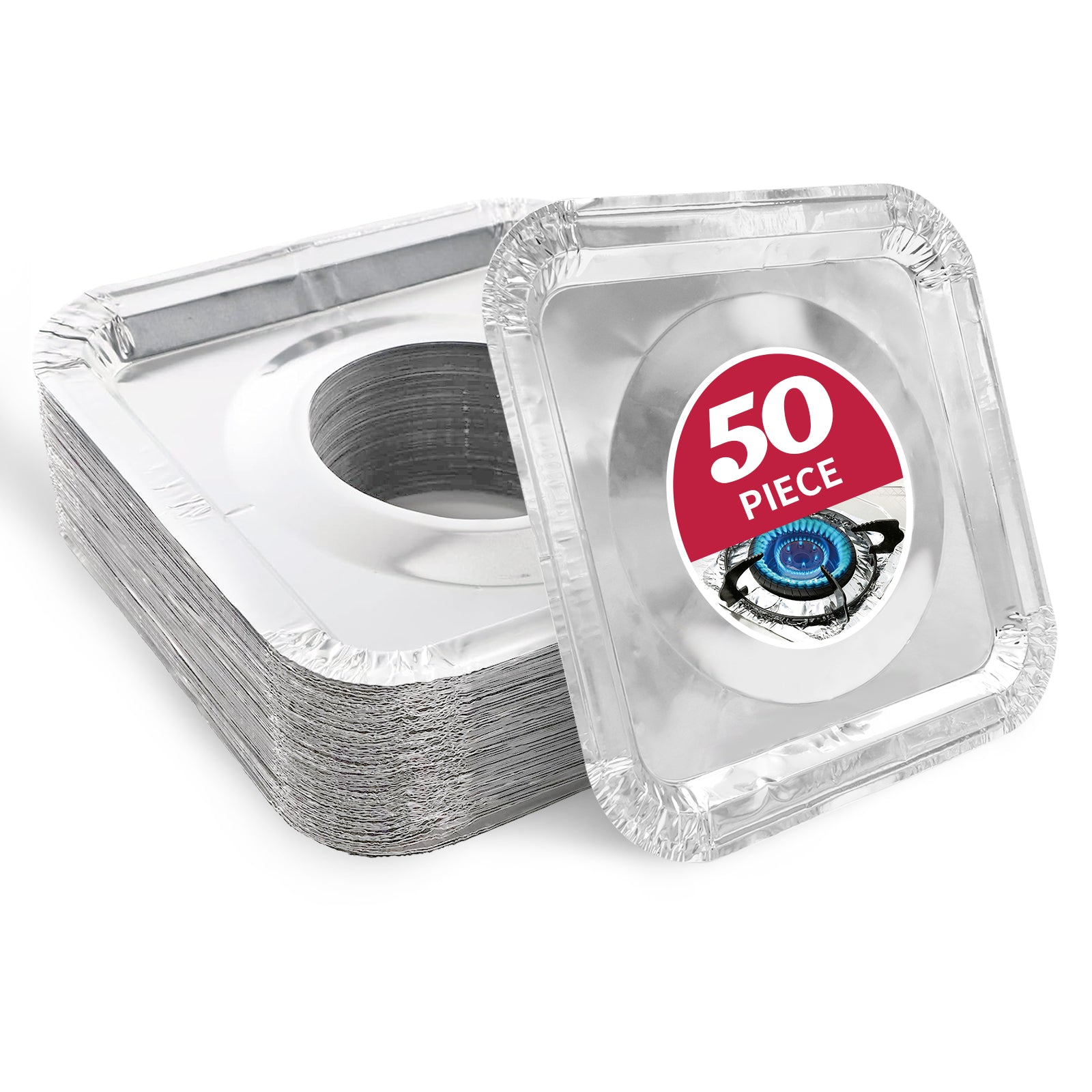 50pc Aluminum Gas Stove Burner Covers