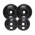 316048413 and 316048414 Stove Drip Pan for Electric Stove Top, Compatible with Frigidaire Kenmore 10% Energy Save by Enamel, Includes a Set of 4 Oven Burner Drip Pans, Black(2*6+2*8)