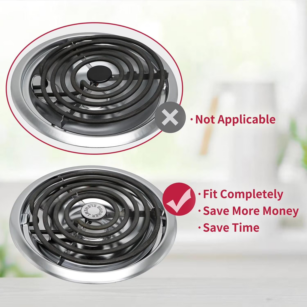 COZZIVITA MP22YA Stove Burner Element Replacement Set and Whirlpool Drip Pans, Perfectly Fit Whirpool Electric Range Stove Top