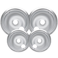 COZZIVITA GE Drip Pans Set of 4 for Electric Stove Thickening to Prevent Bending and Rust