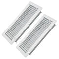 4" x 12" Floor Register 2 Pack - Heavy Duty Steel Walkable Floor Vents - Easy Adjust Air Supply Lever - Vent Covers for Home (White)