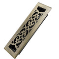 2x10 Inches Heavy Duty Walkable Floor Register Easy Adjust Air Supply Lever Floor Vents - Charlotte Design - Vent Cover for Home Floor - Antique Brass