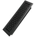 2x12 Inches Heavy Duty Walkable Floor Register - Easy Adjust Air Supply Lever Decorative Floor Vent Covers - Boston Design Vent Covers for Home - Matte Black