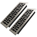 4x12 Inches 2 Pack Heavy Duty Walkable Floor Register Easy Adjust Air Supply Lever Floor Vents - Seattle Design - Vent Cover for Home Floor - Satin Nickel