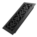4x12 Inches Heavy Duty Walkable Floor Register Easy Adjust Air Supply Lever Floor Vents - Charlotte Design - Vent Cover for Home Floor - Matte Black