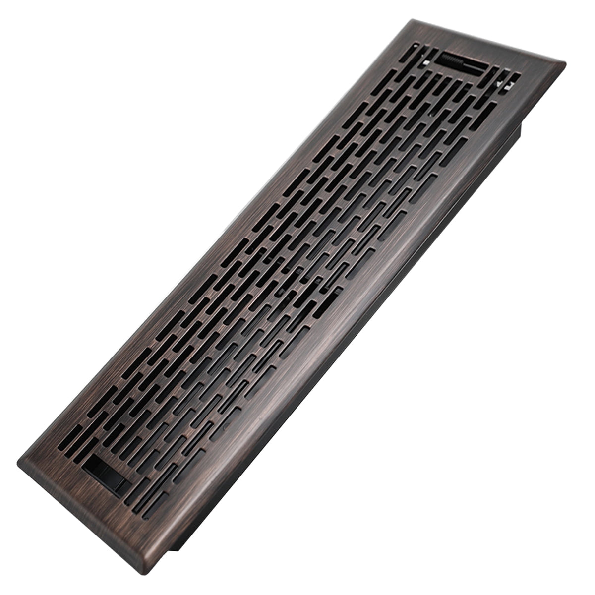 4x14 Inches B Pack Heavy Duty Walkable Floor Register Easy Adjust Air Supply Lever Floor Vents - Boston Design - Vent Cover for Home Floor - Oil Rubbed Bronze