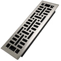 4x14 Inches N Pack Heavy Duty Walkable Floor Register Easy Adjust Air Supply Lever Floor Vents - Seattle Design - Vent Cover for Home Floor - Satin Nickel