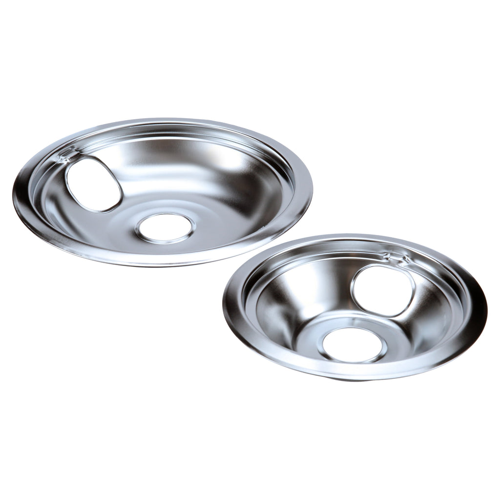 GE WB31T10010/11 4-Pack Electric Stove Drip Pans | Stainless Steel, Thickened Anti-Bend & Rust-Resistant – (3*6+1*8)