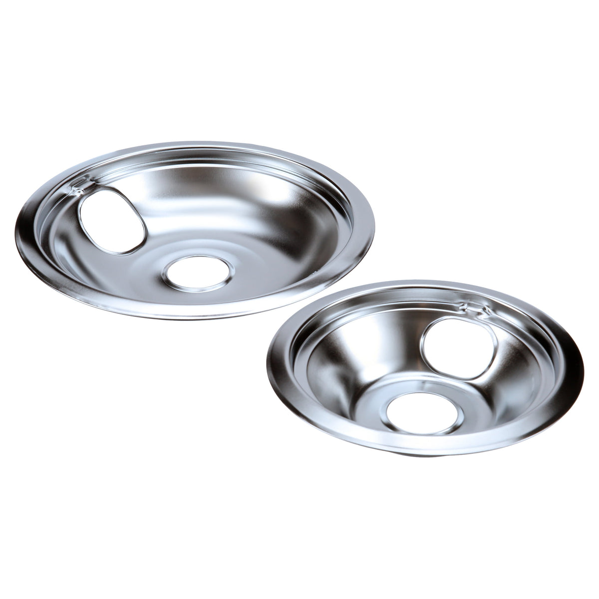 GE WB31T10010/11 4-Pack Electric Stove Drip Pans | Stainless Steel, Thickened Anti-Bend & Rust-Resistant – (3*6+1*8)