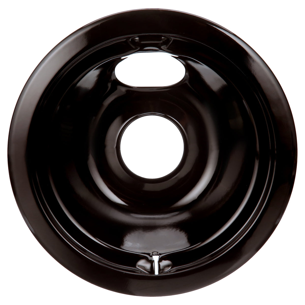 Whirlpool Drip Pans, Set of 4 Black Enamel Stove Replacement Drip Pans (Includes Three 6 inches and One 8 Inches)