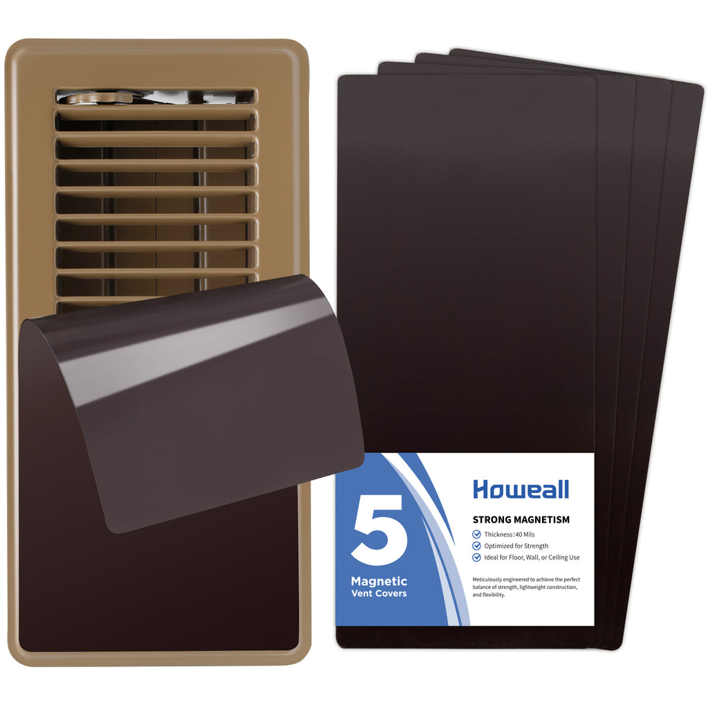 Magnetic Vent Cover for Home 5 Pack 4*10 inch for Floor, Wall and Ceiling Steel Registers - ORB