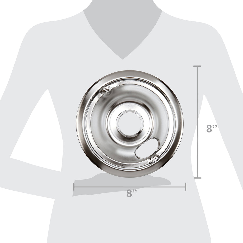 Whirpool Drip Pans, Thickening to Prevent Bending and Rust-Includes a Set of 4 Black Stove Drip Pans, Chrome(2*6+2*8)