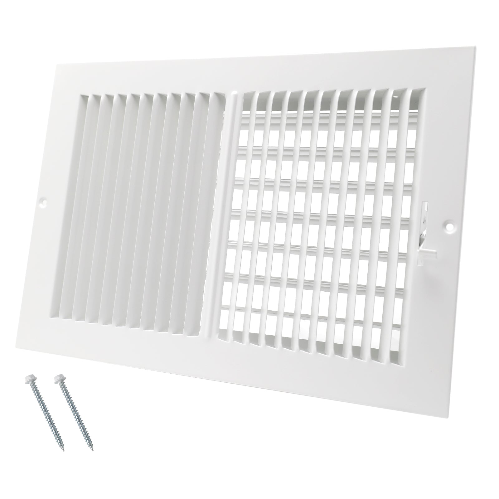 12 x 8 Inch [Duct Opening] Air Vent Covers for Wall or Ceiling - High Airflow 2 Way Steel Ventilation - Adjustable Wall/Ceiling Register, 13-3/4 Inch x 9-3/4 Inch [Overall Dimensions]