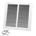 10"W x 10"H [Duct Opening Size] Steel Return Air Grille, Air Return Vent Cover for Ceiling and Sidewall - HVAC Air Vent Covers - [Outer Dimensions: 11.75"W x 11.75"H]