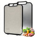 COZZIVITA Titanium Cutting Board – Double-Sided with Titanium & Wheat Straw Surface, Hanging All-in-One Design, BPA-Free, Non-Slip & Dishwasher Safe, Extra Durable
