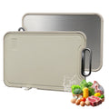 COZZIVITA Titanium Cutting Board – Double-Sided with Titanium & Wheat Straw Surface, Detachable Hanging Design, BPA-Free, Space Saving, Dishwasher Safe