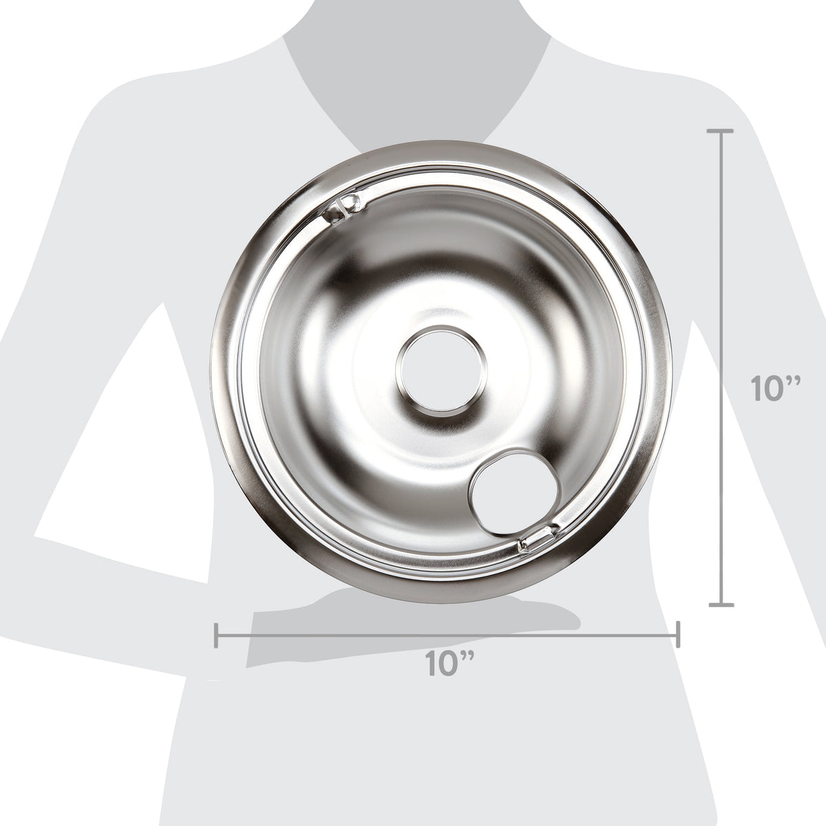 Whirpool Drip Pans, Thickening to Prevent Bending and Rust-Includes a Set of 4 Black Stove Drip Pans, Chrome(2*6+2*8)