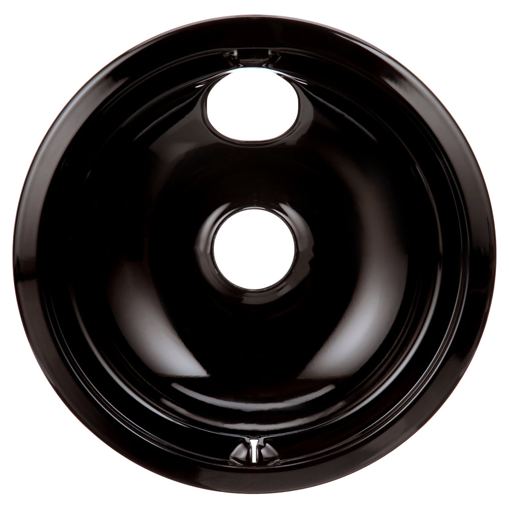Whirlpool Drip Pans, Set of 4 Black Enamel Stove Replacement Drip Pans (Includes Three 6 inches and One 8 Inches)