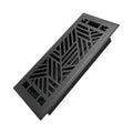 4x10 Inches Heavy Duty Walkable Floor Register Easy Adjust Air Supply Lever Floor Vents - Brooklyn Design - Vent Cover for Home Floor - Matte Black