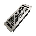 4x10 Inches Heavy Duty Walkable Floor Register Easy Adjust Air Supply Lever Floor Vents - Brooklyn Design - Vent Cover for Home Floor - Satin Nickel