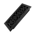 4x10 Inches Heavy Duty Walkable Floor Register Easy Adjust Air Supply Lever Floor Vents - Charlotte Design - Vent Cover for Home Floor - Matte Black