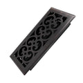 4x10 Inches Heavy Duty Walkable Floor Register Easy Adjust Air Supply Lever Floor Vents - Charlotte Design - Vent Cover for Home Floor - Oil Rubbed Bronze