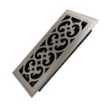 4x10 Inches Heavy Duty Walkable Floor Register Easy Adjust Air Supply Lever Floor Vents - Charlotte Design - Vent Cover for Home Floor - Satin Nicke