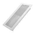 COZZIVITA 4x14 Inch Floor Register - Heavy Duty Steel Walkable Floor Vents - Easy Adjust Air Supply Lever - Vent Covers for Home (White)