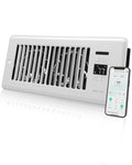 Super Quiet Register Booster Fan for 4" x 10" Register Holes, Smart Register Vent with Dual Intelligent Thermostat and WIFI App Control, Heating Cooling AC Vent Fan (White)