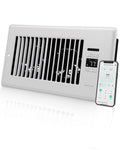 Super Quiet Register Booster Fan for 6" x 10" Register Holes, Smart Register Vent with Dual Intelligent Thermostat and WIFI App Control, Heating Cooling AC Vent Fan (White)