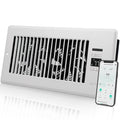 6" x 12" Super Quiet Register Booster Fan - Upgrade Smart Register Vent with Ionizer and Dual Intelligent Thermostat Control - Heating Cooling Vent Fan Booster (White)