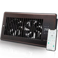 6" x 12" Super Quiet Register Booster Fan - Upgrade Smart Register Vent with Ionizer and Dual Intelligent Thermostat Control - Heating Cooling Vent Fan Booster (ORB)
