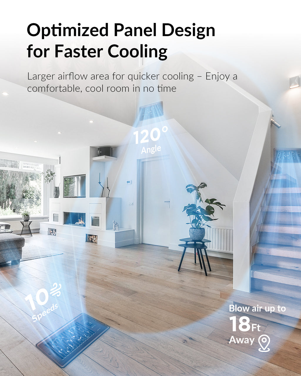 Super Quiet Register Booster Fan for 4" x 10" Register Holes, Smart Register Vent with Dual Intelligent Thermostat and WIFI App Control, Heating Cooling AC Vent Fan (ORB)
