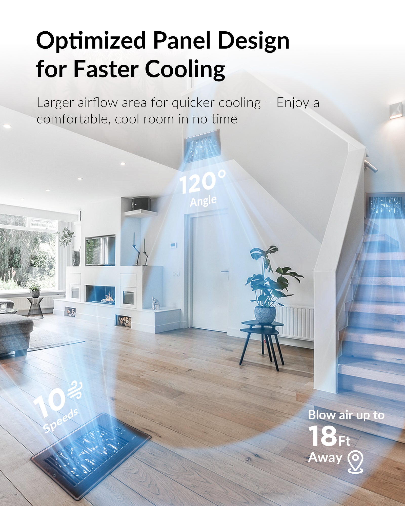 6" x 12" Super Quiet Register Booster Fan - Upgrade Smart Register Vent with Ionizer and Dual Intelligent Thermostat Control - Heating Cooling Vent Fan Booster (ORB)
