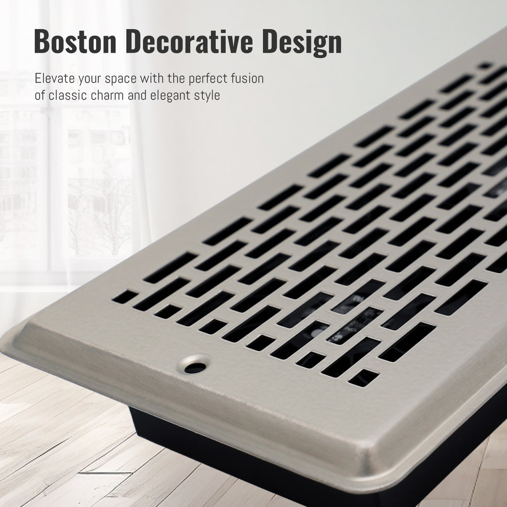 Register Booster Fan for 6" x 10" Register Holes, Quiet Vent Fan Booster with Intelligent Thermostat, Improves Heating Cooling, App Control, 10-Speeds, Manhattan Smart Register Vent, SN