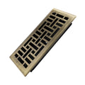 4x10 Inches Heavy Duty Walkable Floor Register Easy Adjust Air Supply Lever Floor Vents - Charlotte Design - Vent Cover for Home Floor - Oil Rubbed Bronze