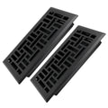 4x10 Inches 2 Pack Heavy Duty Walkable Floor Register Easy Adjust Air Supply Lever Floor Vents - Seattle Design - Vent Cover for Home Floor - Matte Black