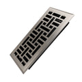 4x10 Inches Heavy Duty Walkable Floor Register Easy Adjust Air Supply Lever Floor Vents - Seattle Design - Vent Cover for Home Floor - Satin Nickel