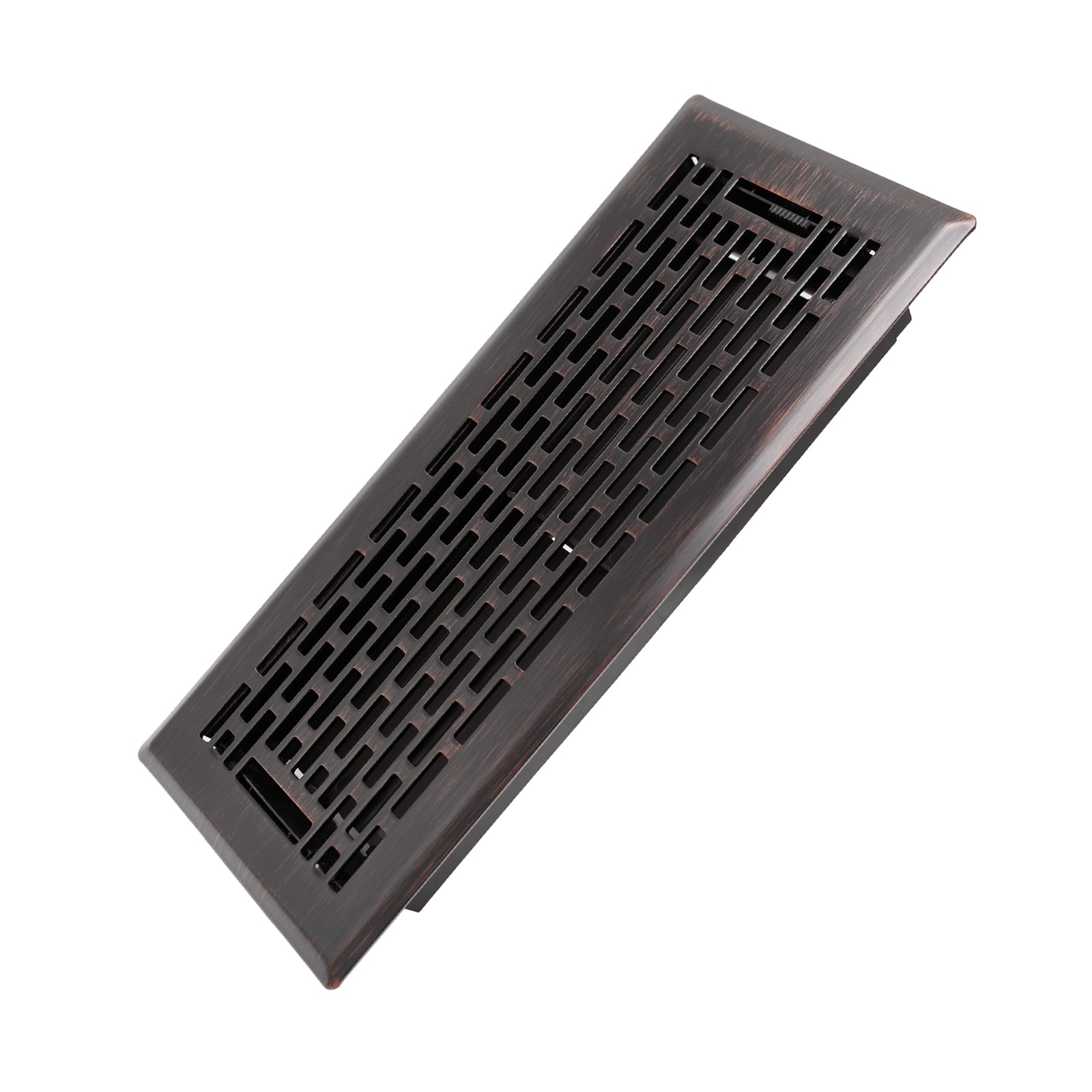 4x10 Inches Heavy Duty Walkable Floor Register - Easy Adjust Air Supply Lever Decorative Floor Vent Covers - Boston Design Vent Covers for Home - Oil Rubbed Bronze