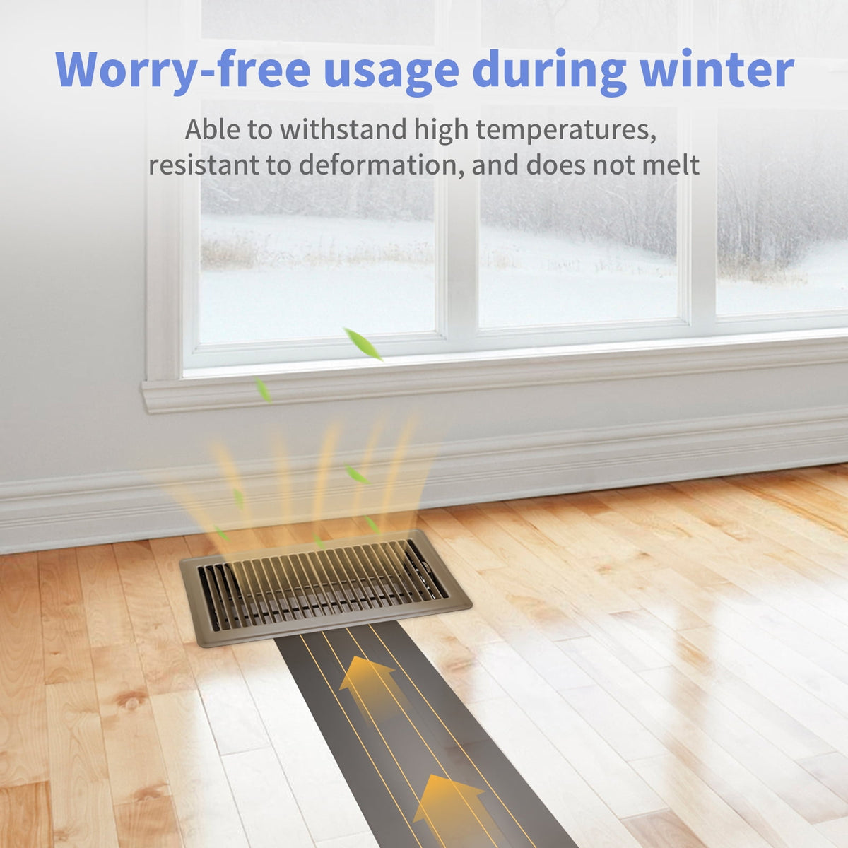 COZZIVITA 6x12 Inch Floor Register - Heavy Duty Steel Walkable Floor Vents - Easy Adjust Air Supply Lever - Vent Covers for Home (Brown)