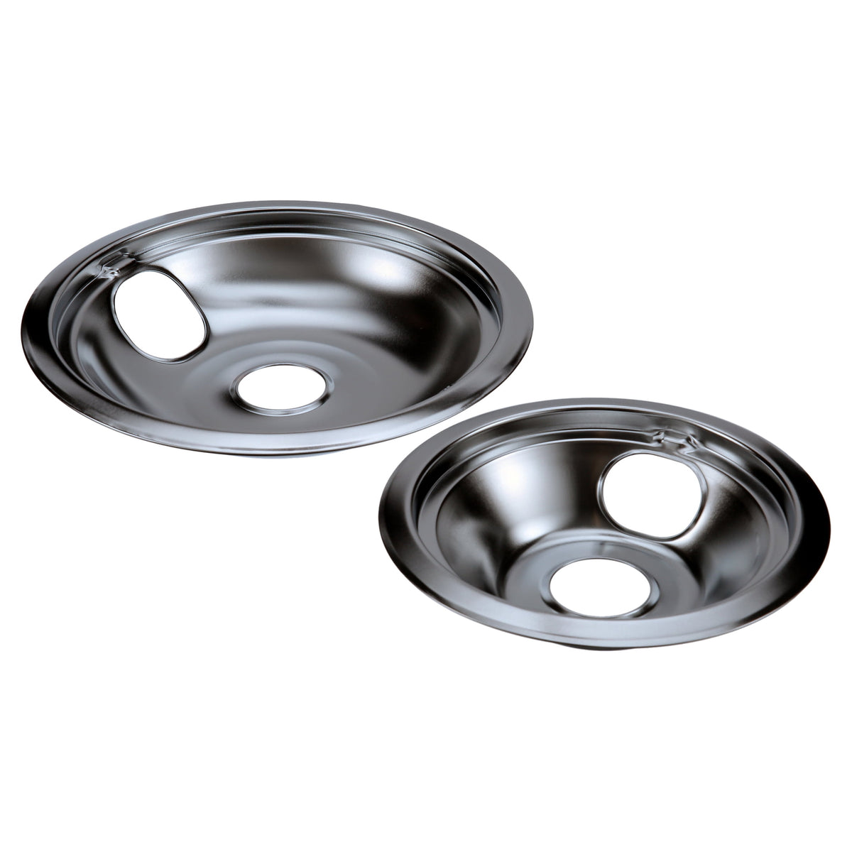 Whirpool Drip Pans, Thickening to Prevent Bending and Rust-Includes a Set of 4 Black Stove Drip Pans, Chrome(2*6+2*8)