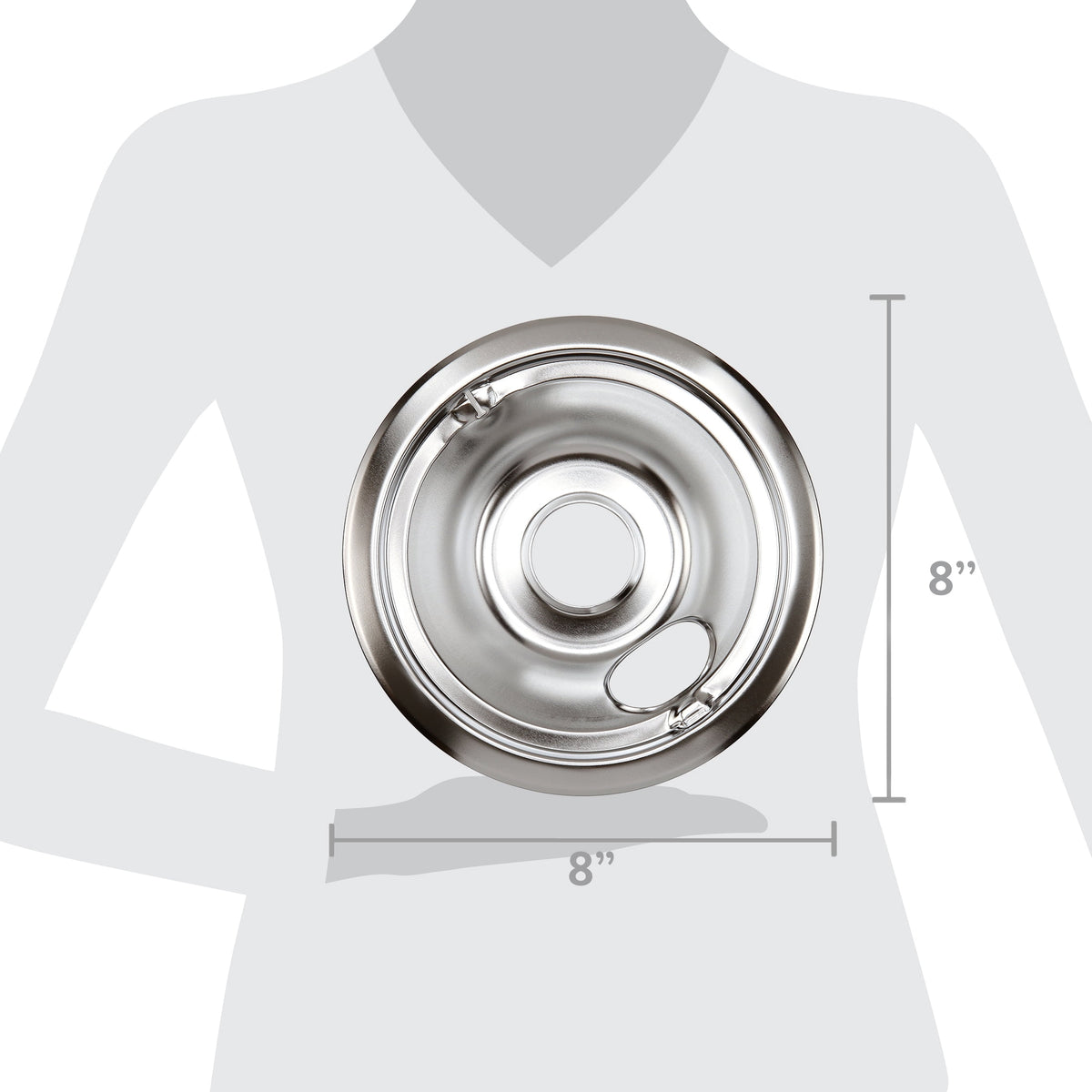 GE WB31T10010/11 4-Pack Electric Stove Drip Pans | Stainless Steel, Thickened Anti-Bend & Rust-Resistant – (3*6+1*8)